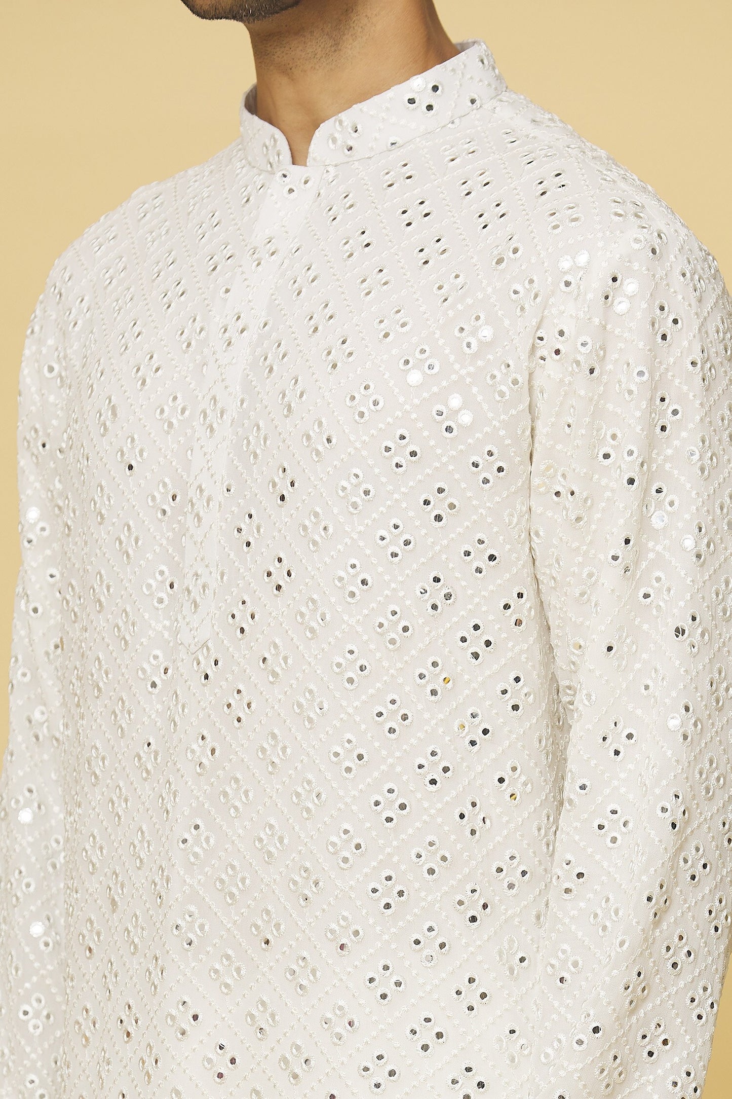 Mirror Embroidered Kurta & Pyjama Set