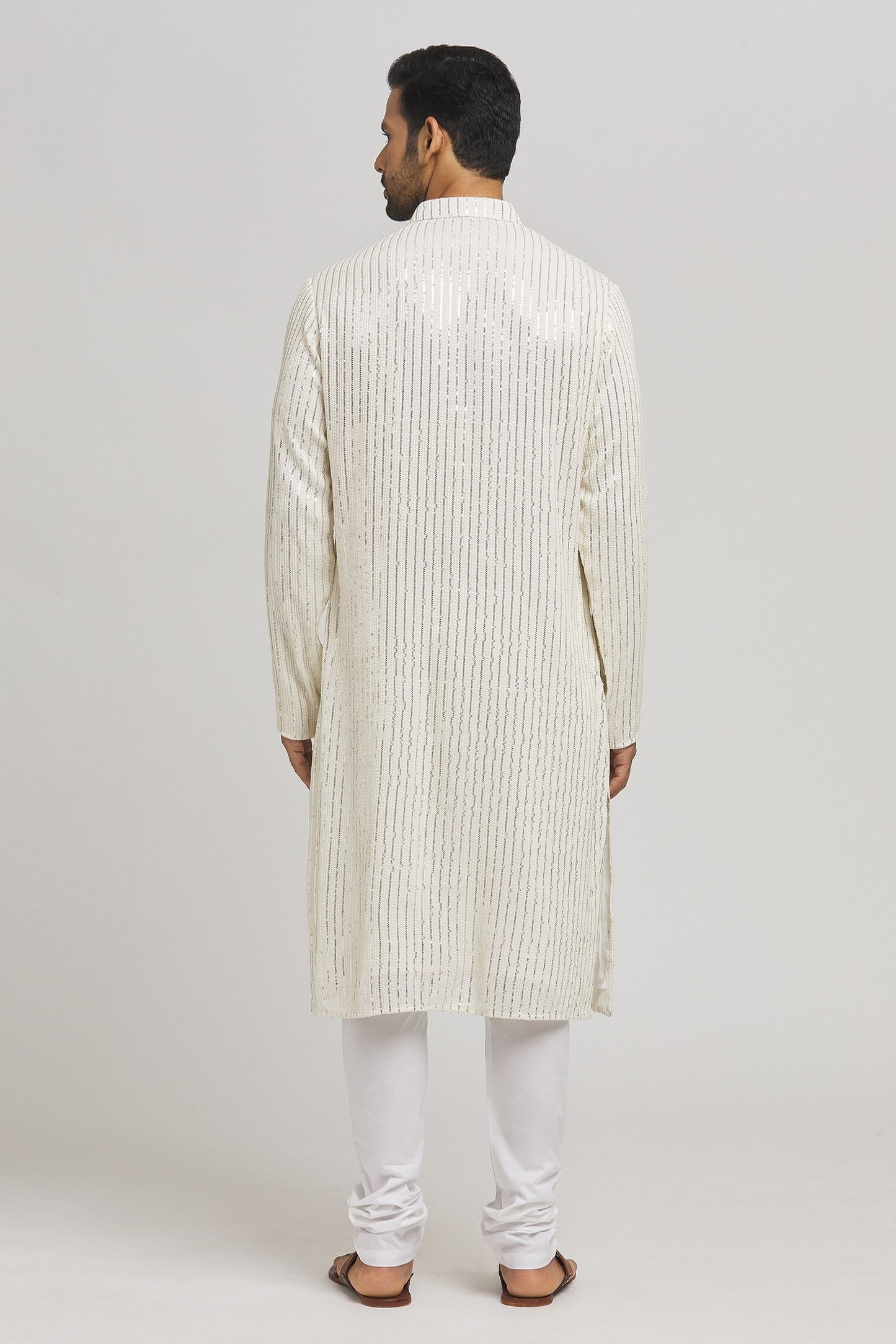 Chaandi Embroidered Cotton Kurta & Churidar Set