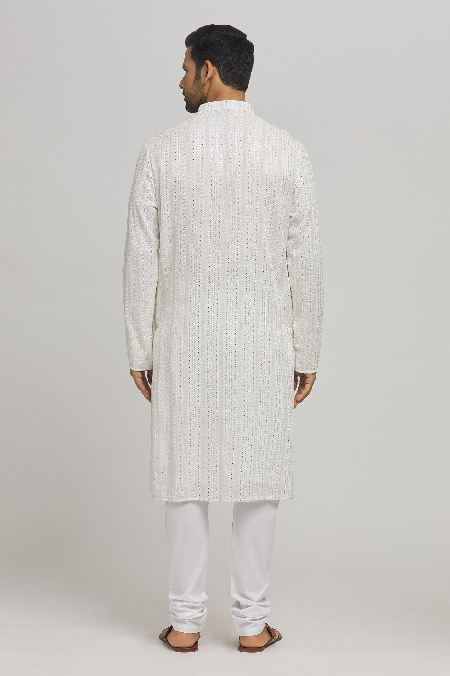 Riwaya Embroidered Cotton Kurta & Churidar Set