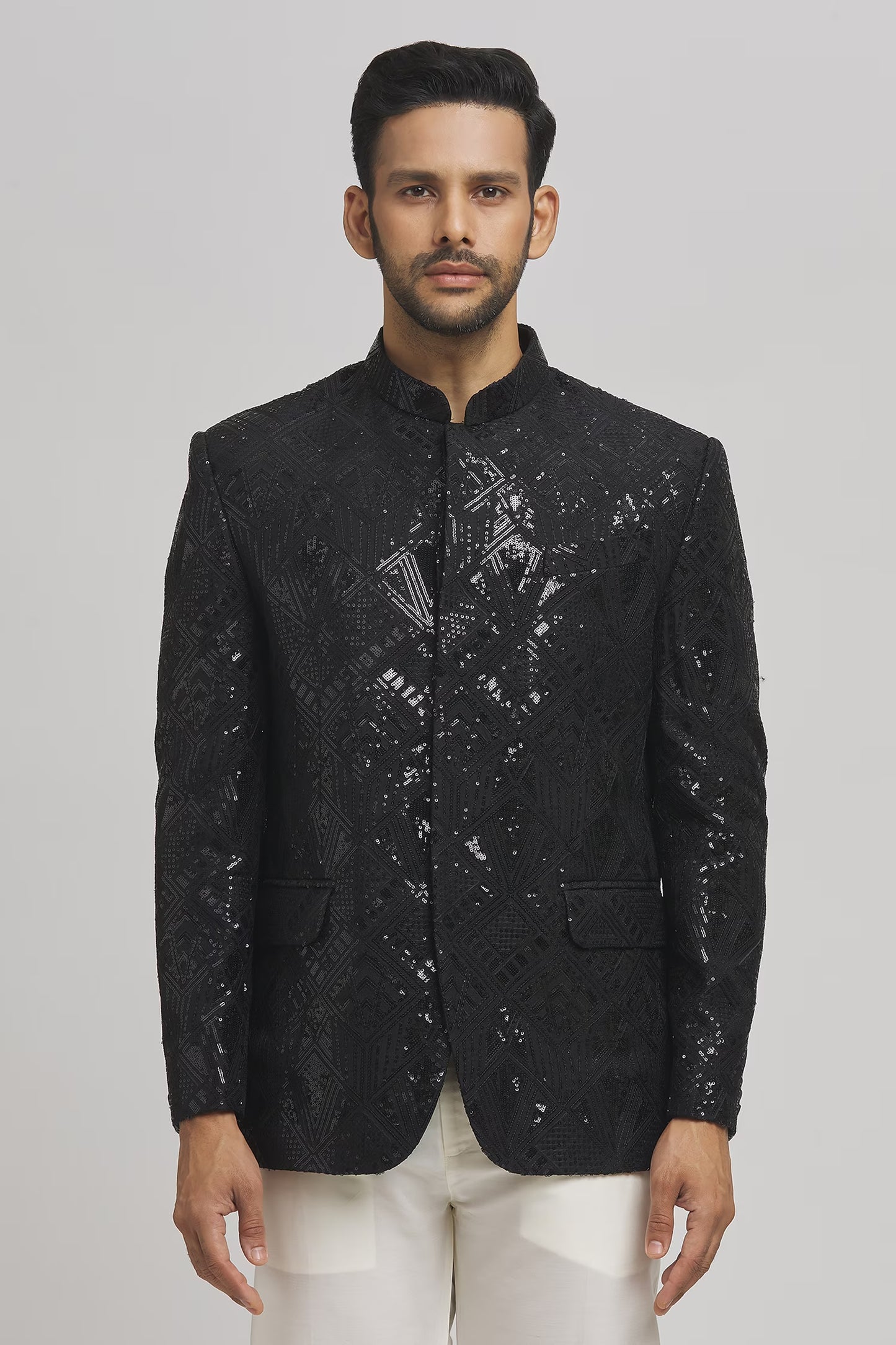 Isha Full Sleeve Embroidered Bandhgala