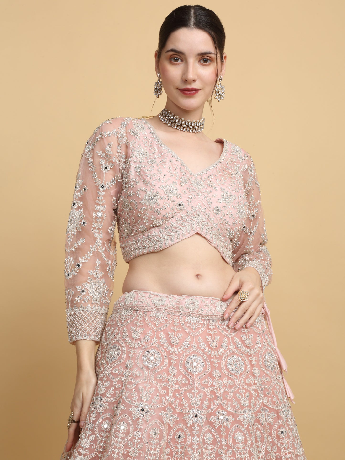 Suhavana Embroidered Floral Bridal Lehenga Set