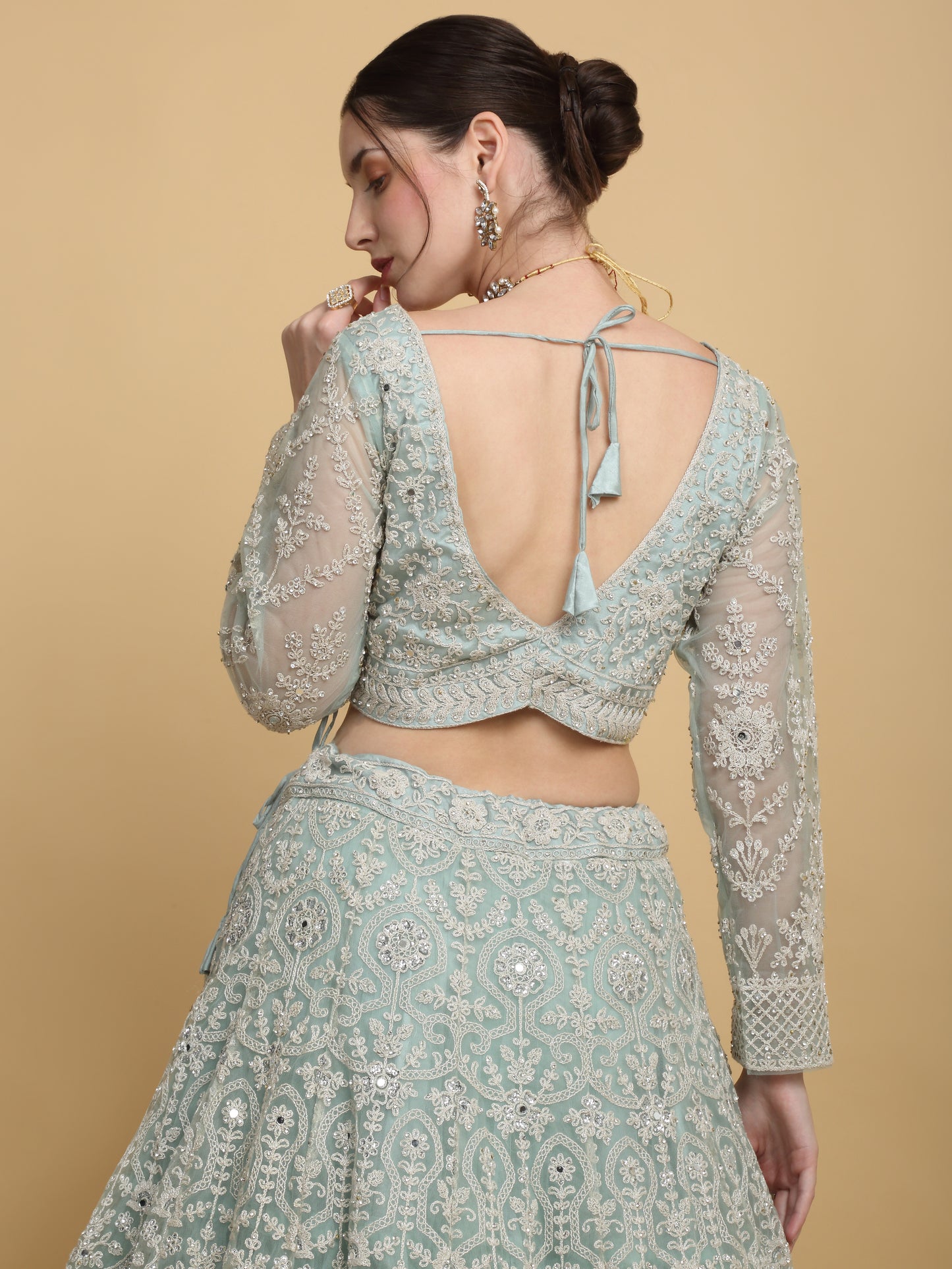 Suhavana Embroidered Floral Bridal Lehenga Set