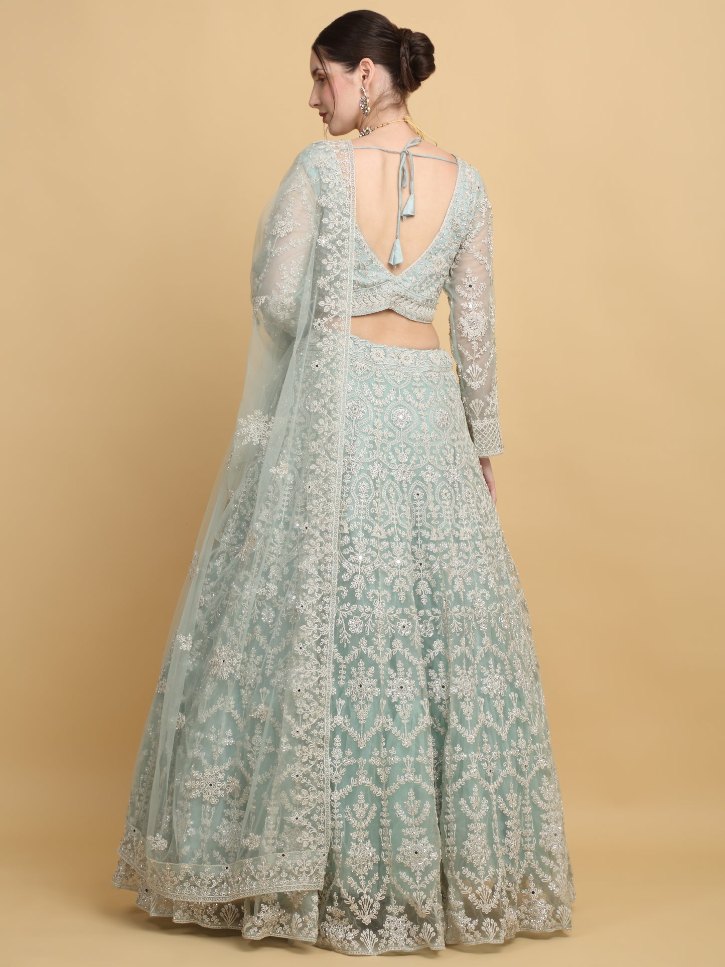 Suhavana Embroidered Floral Bridal Lehenga Set