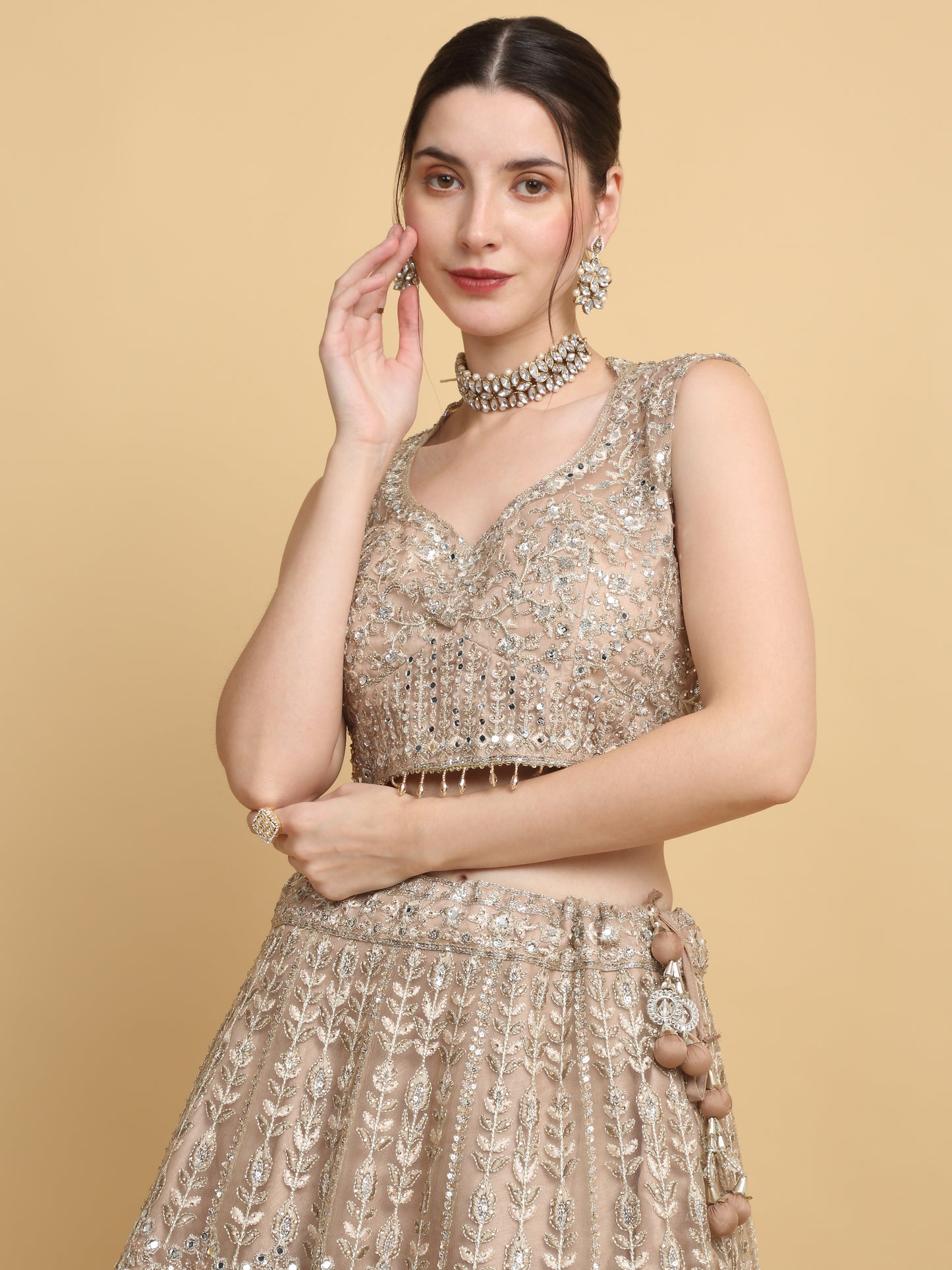 Swanidhya Embroidered Floral Bridal Lehenga Set