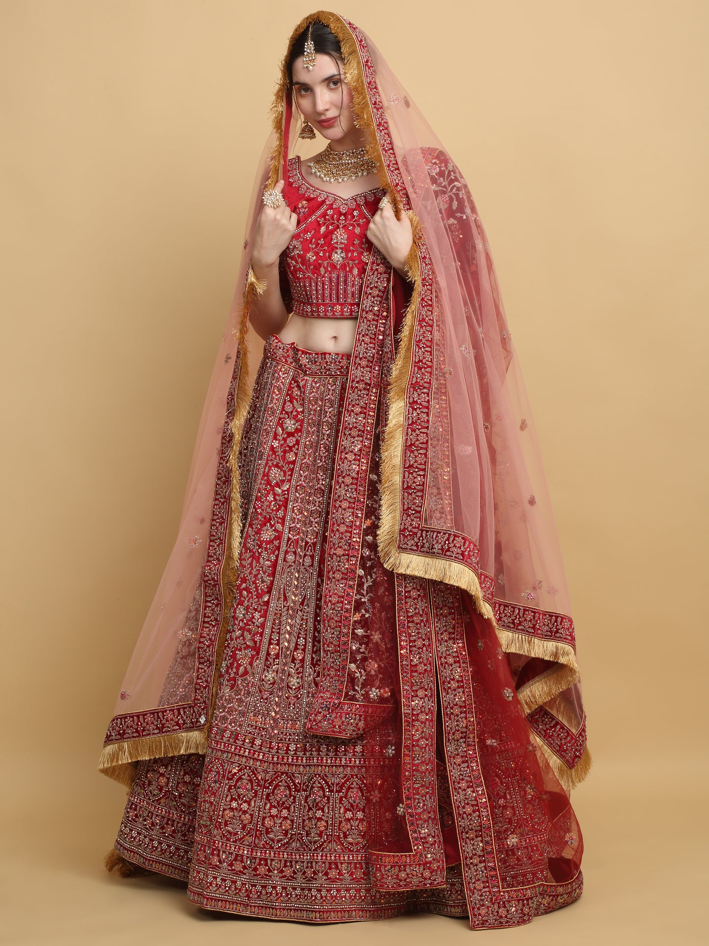 Shaheen Embroidered Bridal Lehenga Set