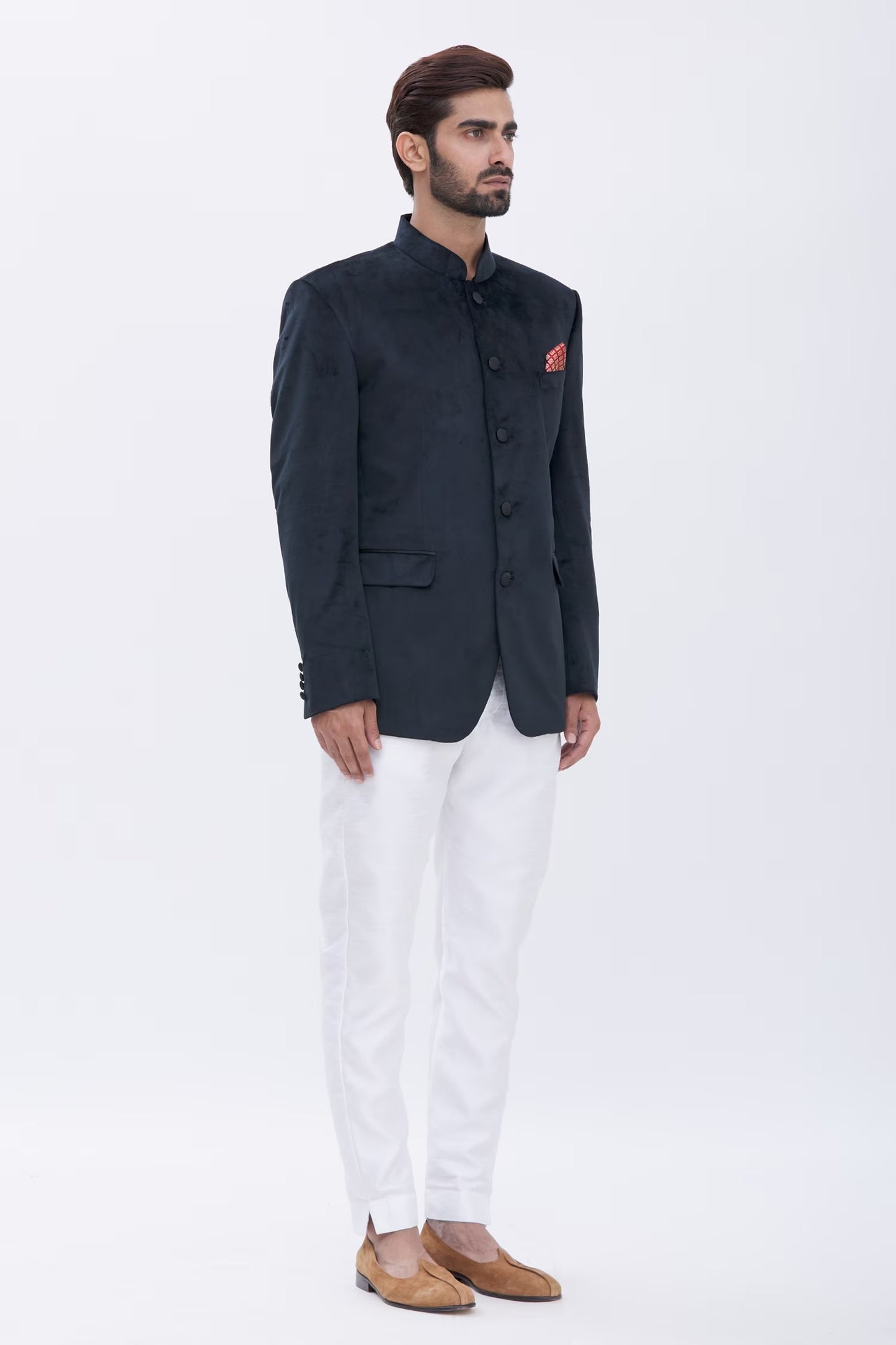 Classic Royal Velvet Bandhgala