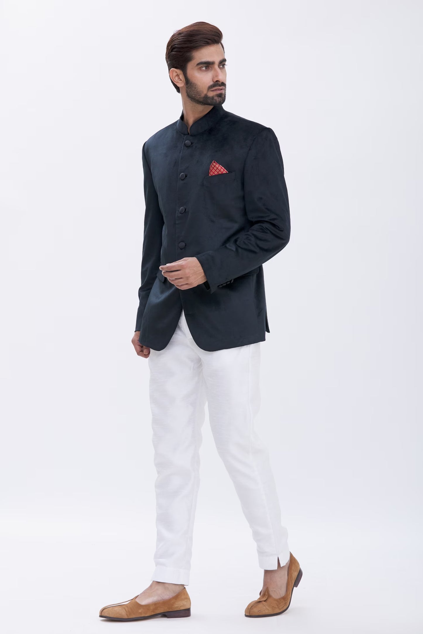 Classic Royal Velvet Bandhgala