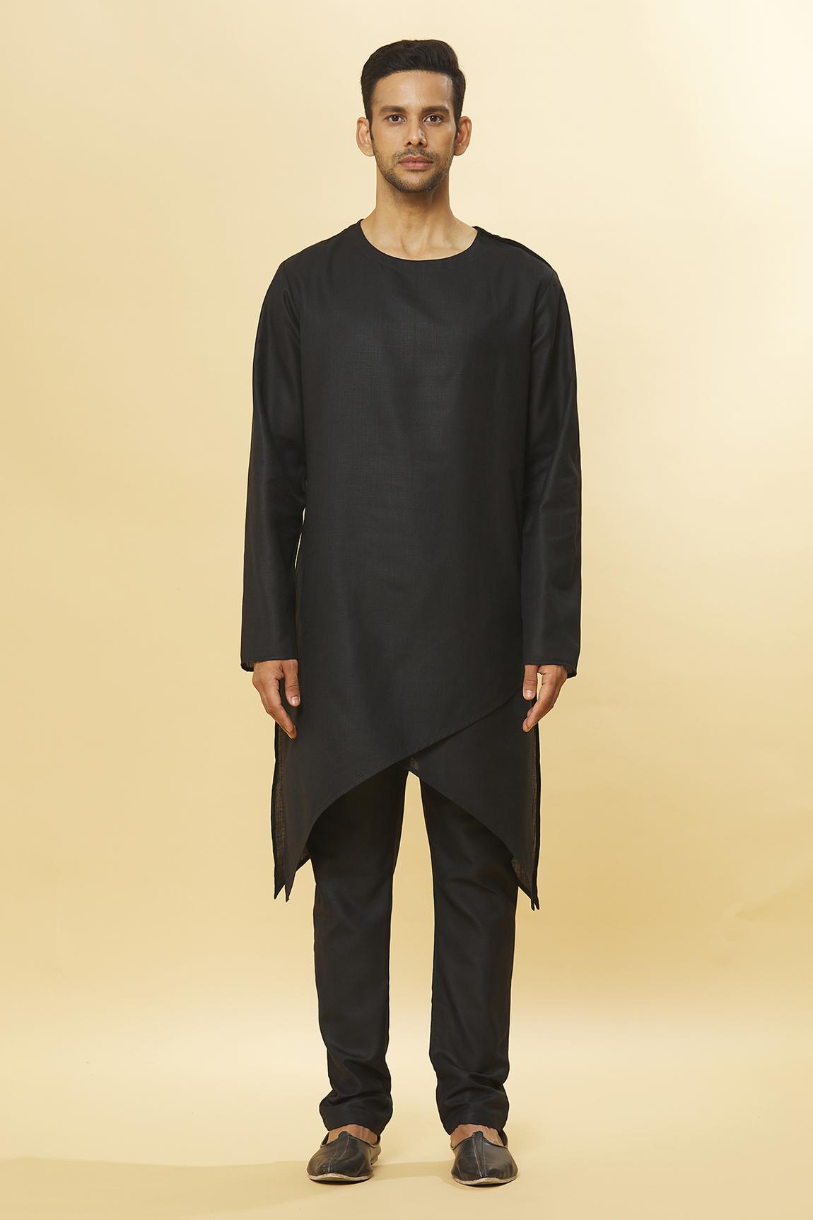 Tatvam Mihara Cotton Solid Kurta & Pyjama Set