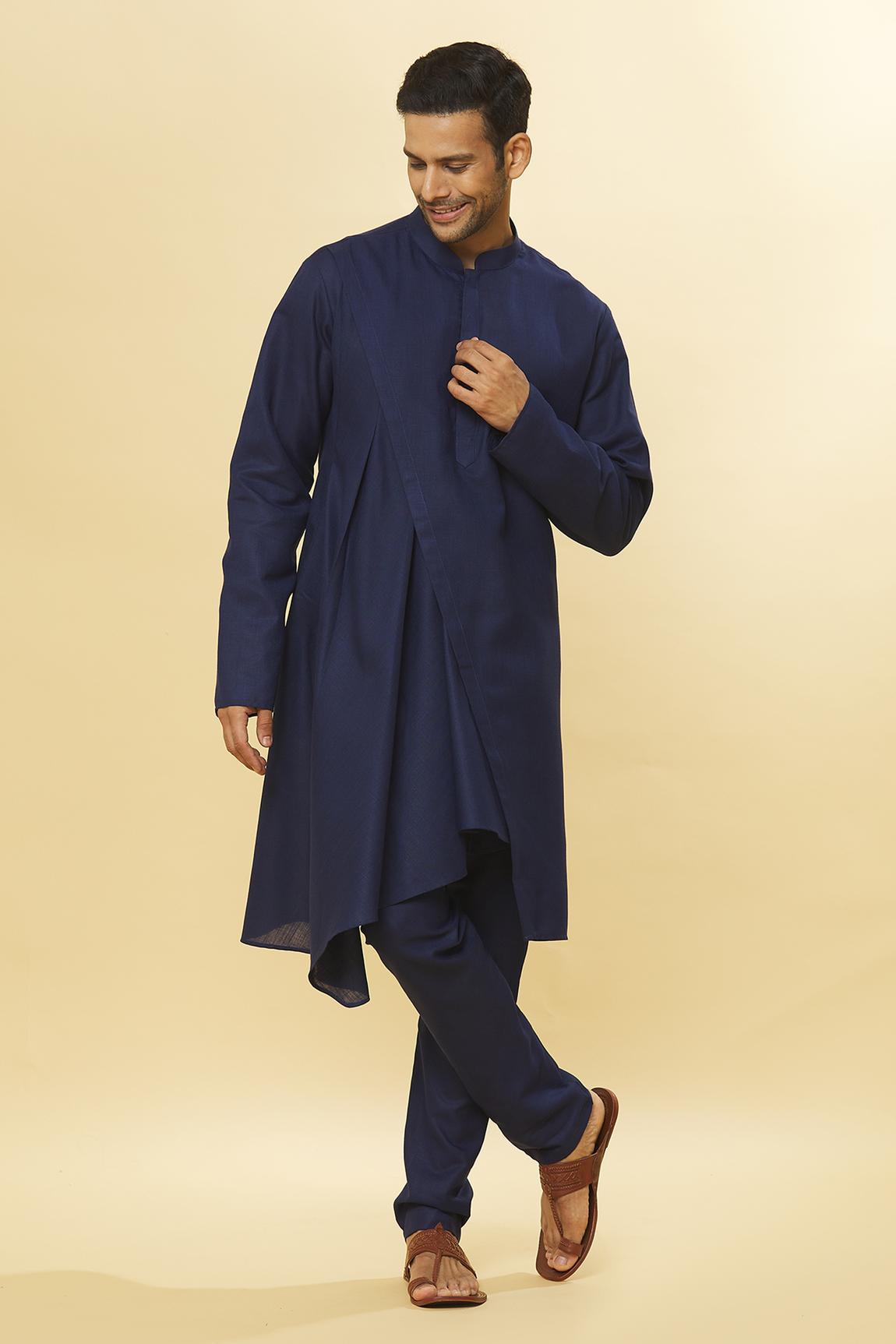 Tatvam Angira Cotton Solid Kurta & Pyjama Set