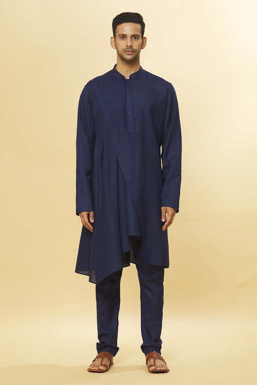 Tatvam Angira Cotton Solid Kurta & Pyjama Set