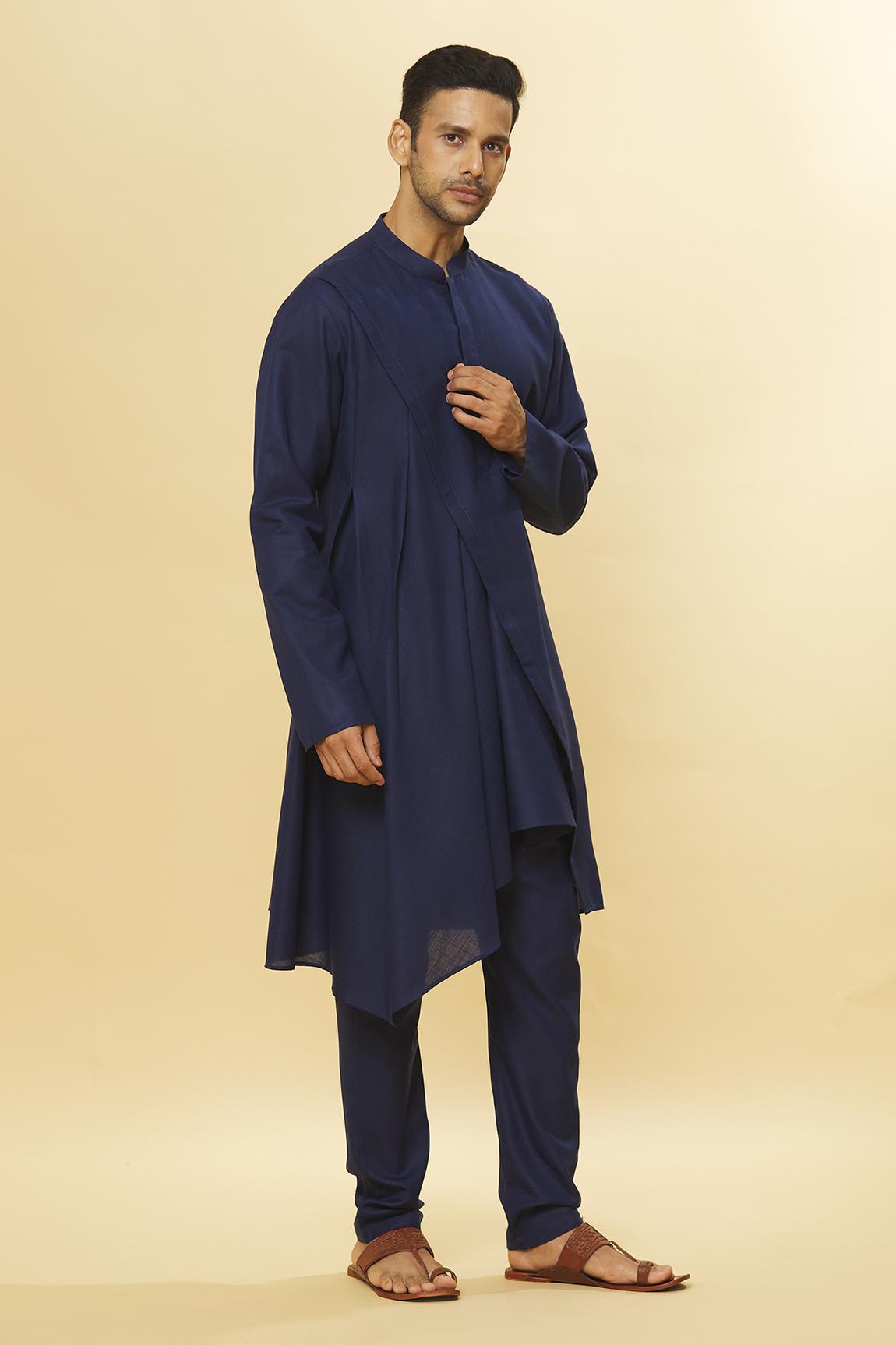 Tatvam Angira Cotton Solid Kurta & Pyjama Set