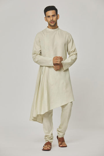Tatvam Kiyoshi Cotton Solid Kurta & Pyjama Set