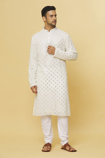 Mirror Embroidered Kurta & Pyjama Set