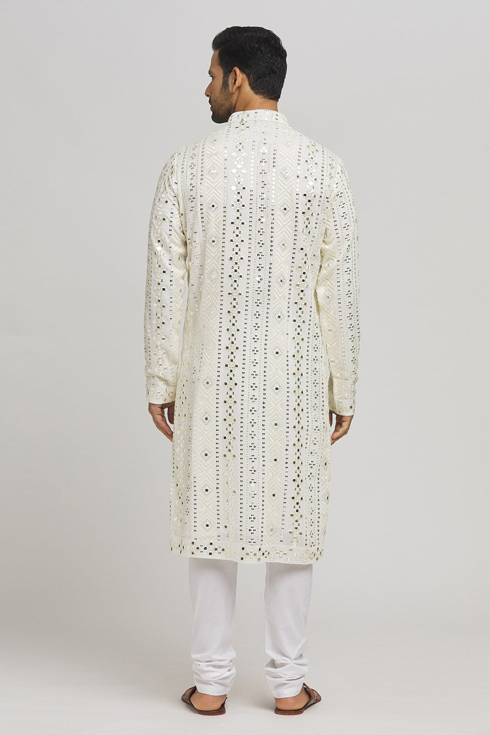 Kaanchmahal Embroidered Cotton Kurta & Chudidar Set