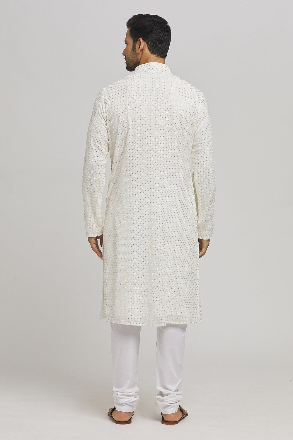 Sonabarfi Embroidered Cotton Kurta & Churidar Set