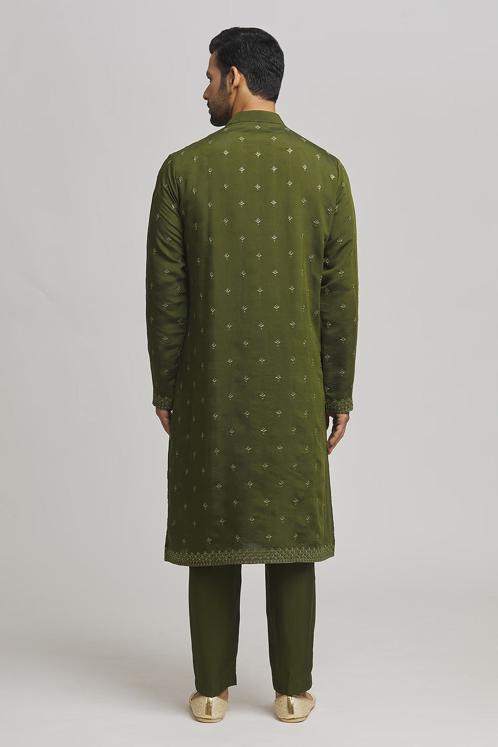 Riwazz Sequin Embellished Kurta Churidar Set
