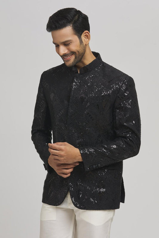 Isha Full Sleeve Embroidered Bandhgala