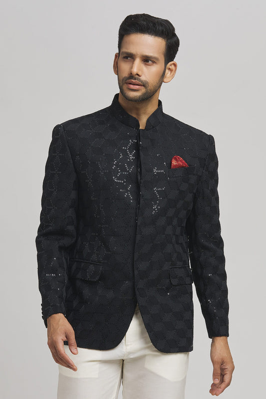Shahi Full Sleeve Embroidered Bandhgala