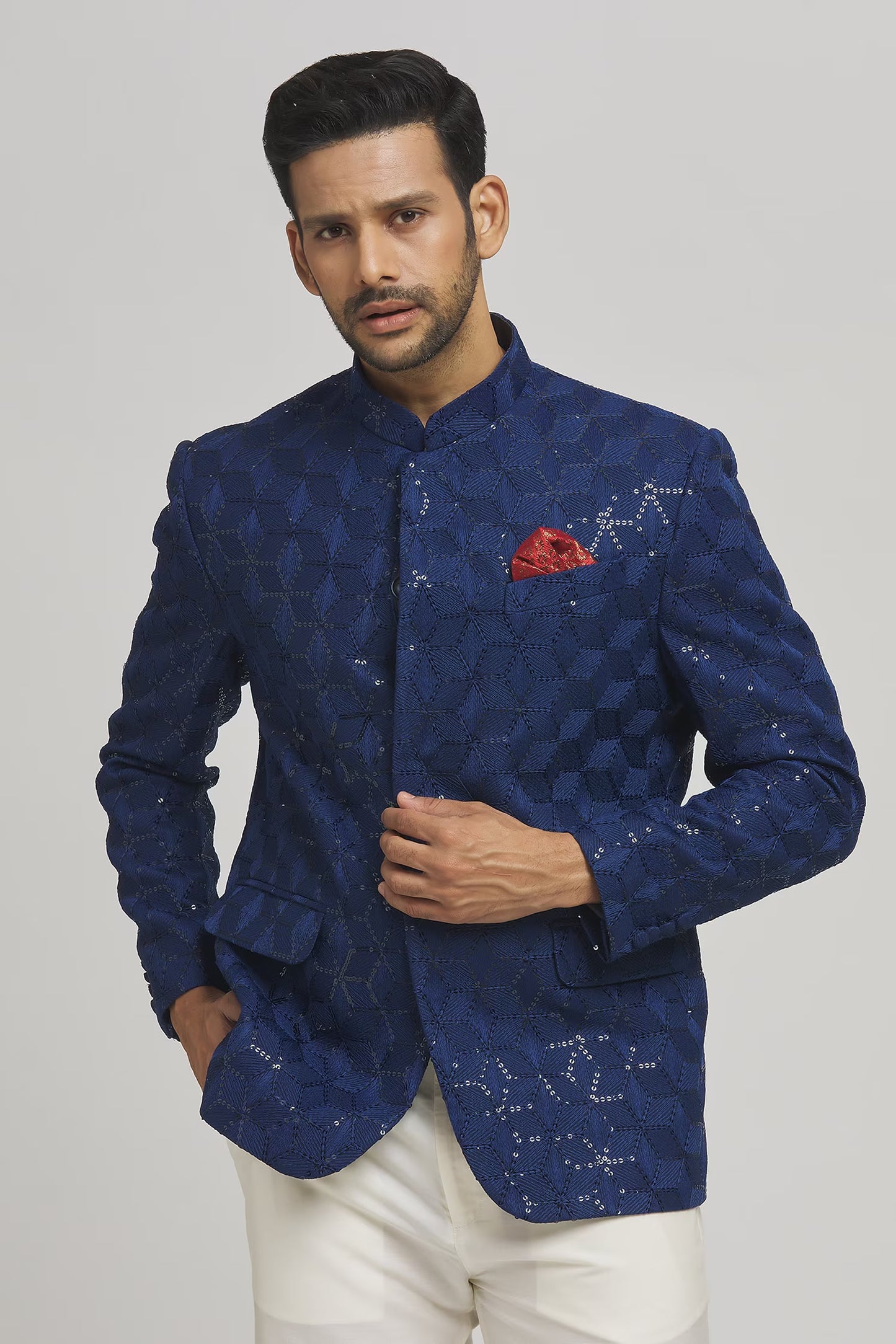 Shahi Cotton Embroidered Bandhgala