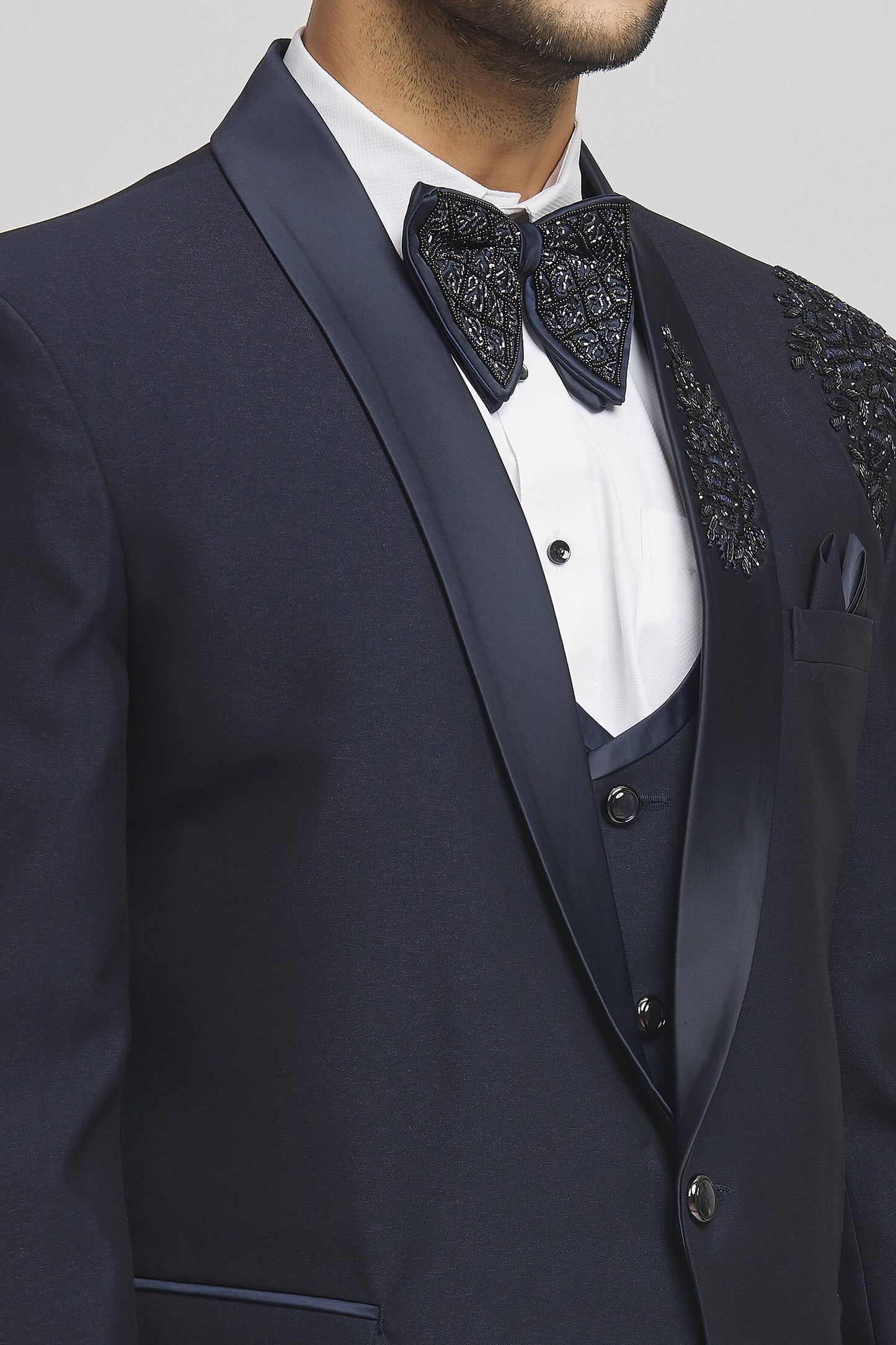 Bling Cut Dana Embellished Tuxedo Pant Set