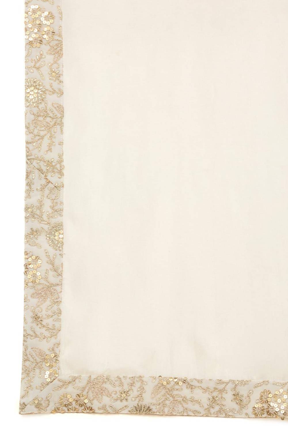 Zar Firdaus  Embroidered  Kurta  Set - Ivory
