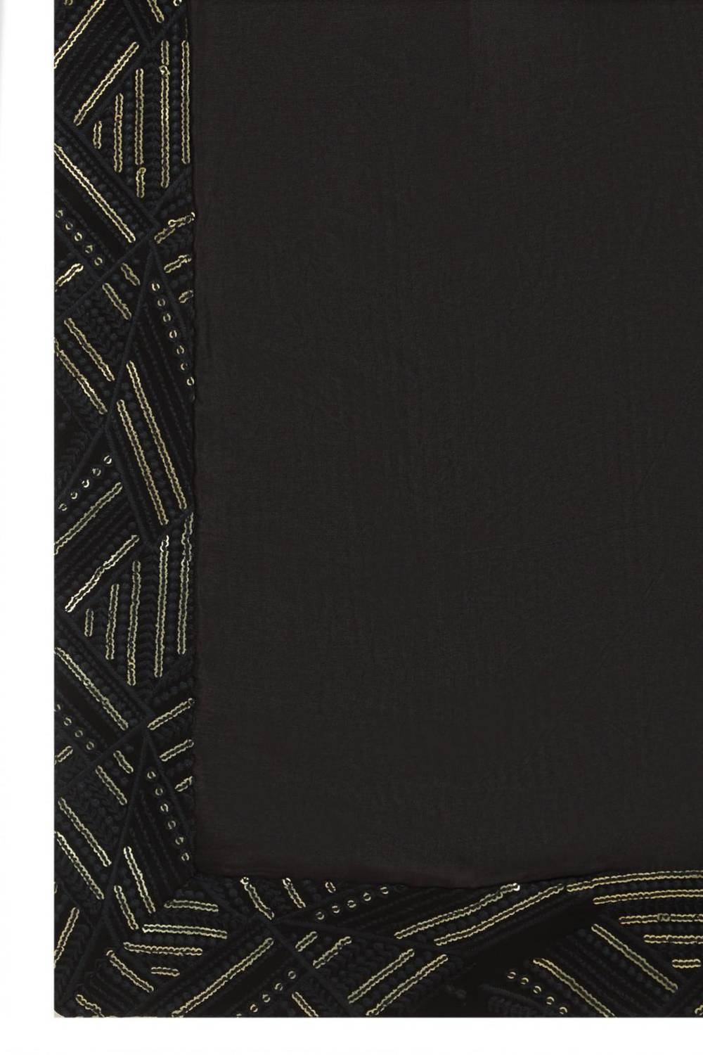 Asuka Black Cotton Embroidery Geometric Thread Kurta set