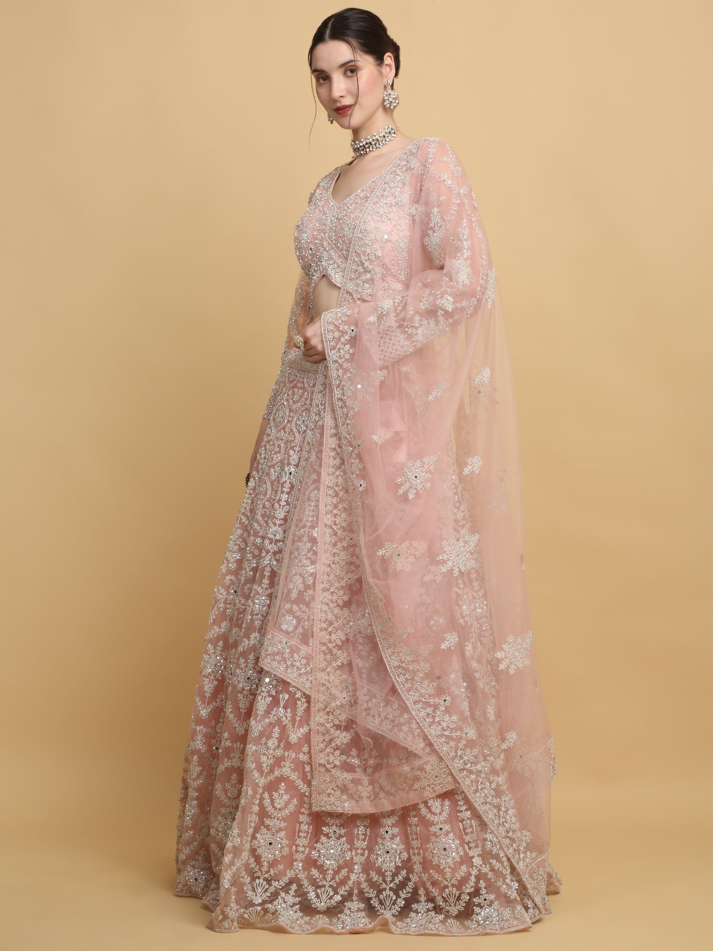 Suhavana  Embroidered Floral Bridal Lehenga Set