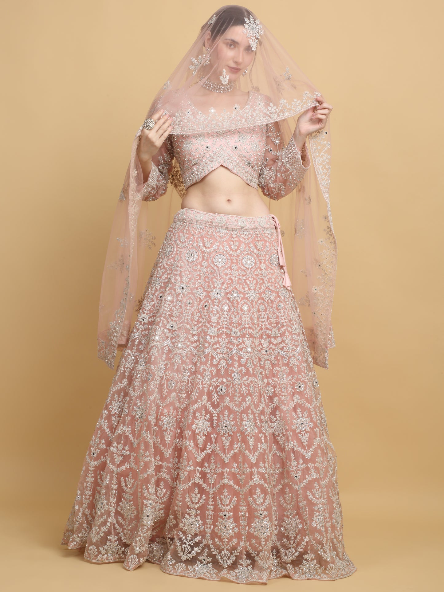 Suhavana  Embroidered Floral Bridal Lehenga Set