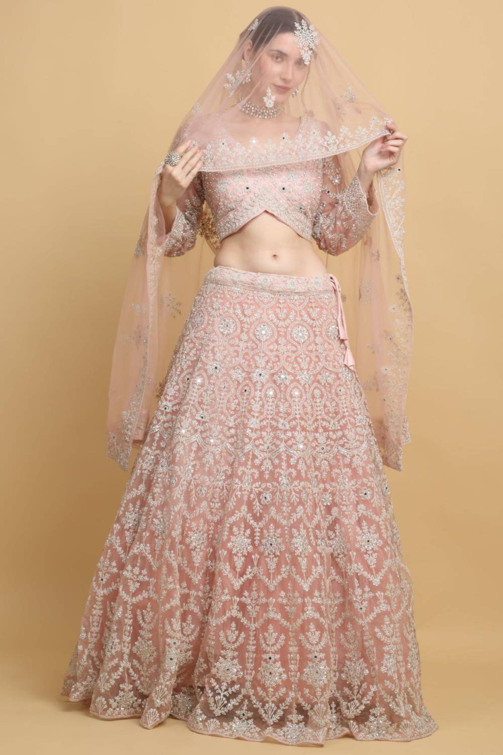 Suhavana  Embroidered Floral Bridal Lehenga Set