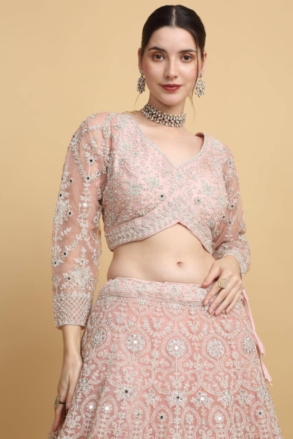 Suhavana  Embroidered Floral Bridal Lehenga Set