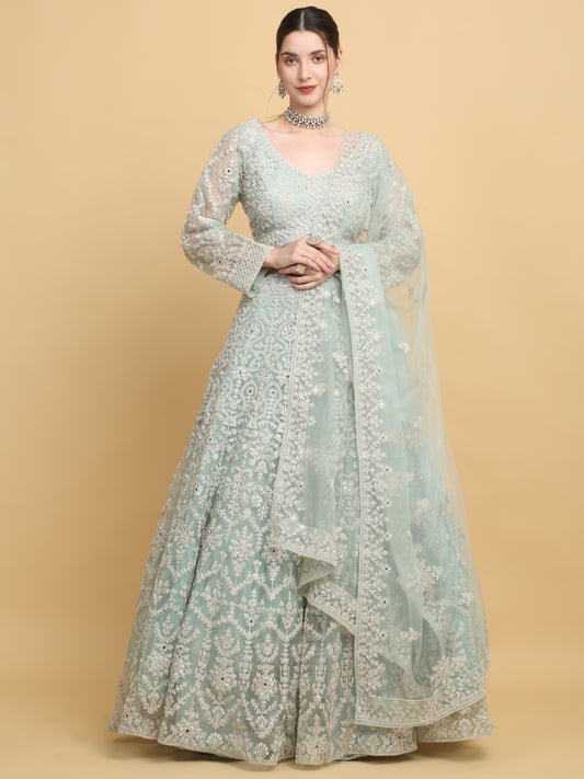 Suhavana Embroidered Floral Bridal Lehenga Set