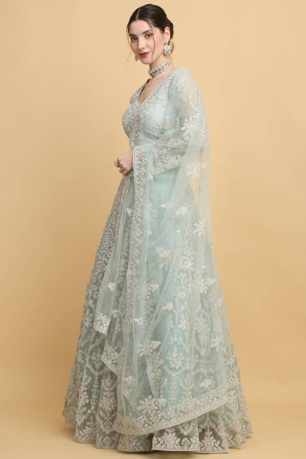 Suhavana Embroidered Floral Bridal Lehenga Set