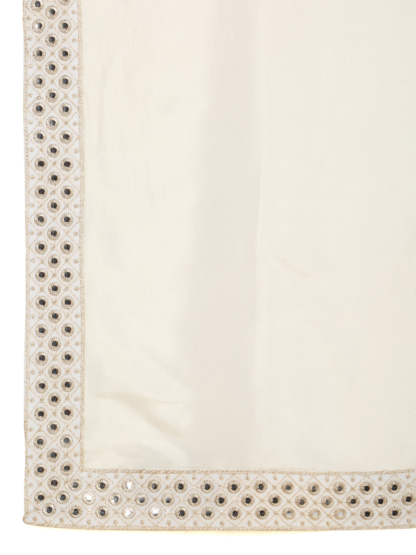 Rajaji Beige Cotton Zari Gold Thread Embroidered Kurta Set