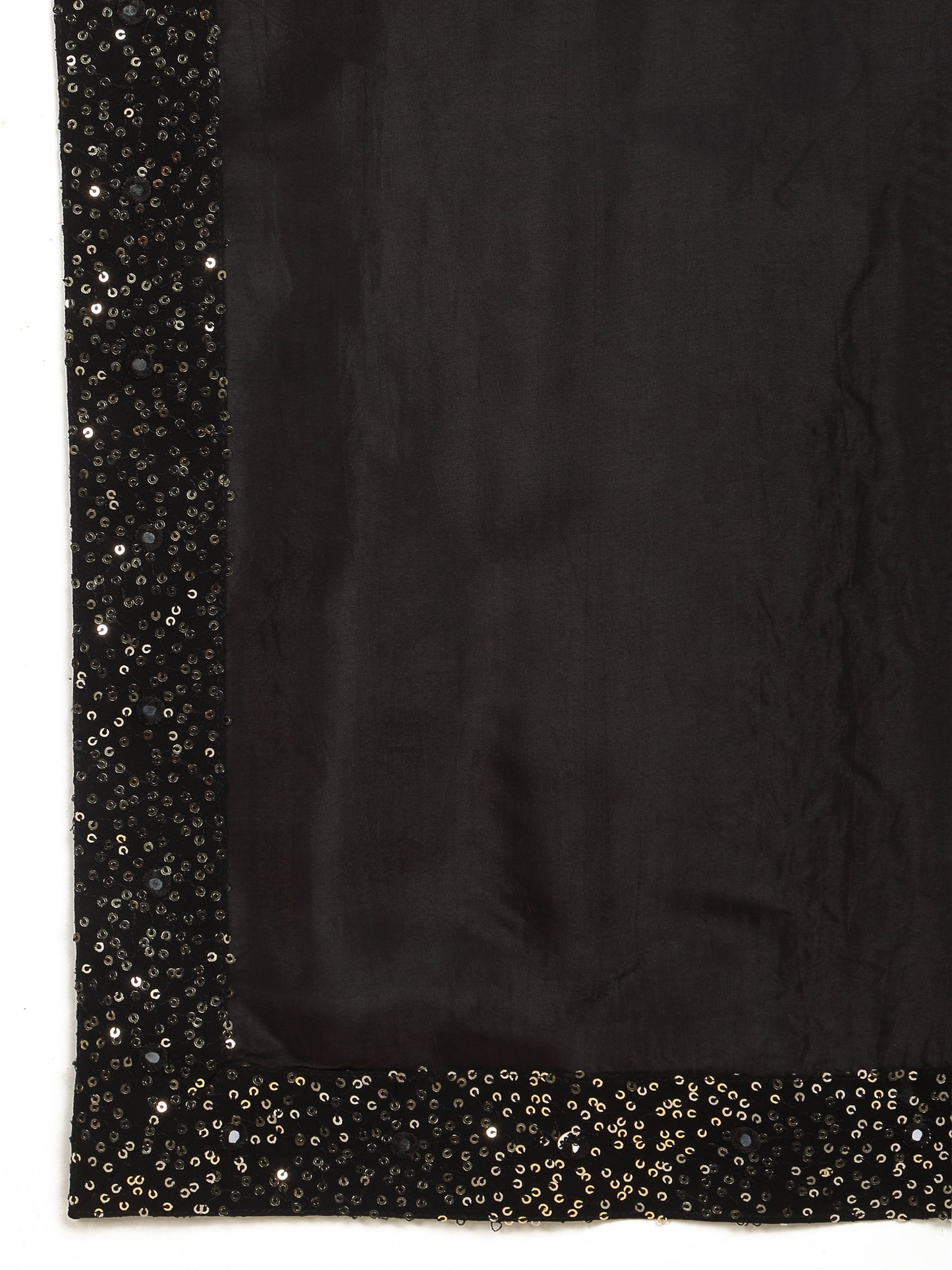 Sequins Ombre Embroidered Kurta Dupatta Set - Black