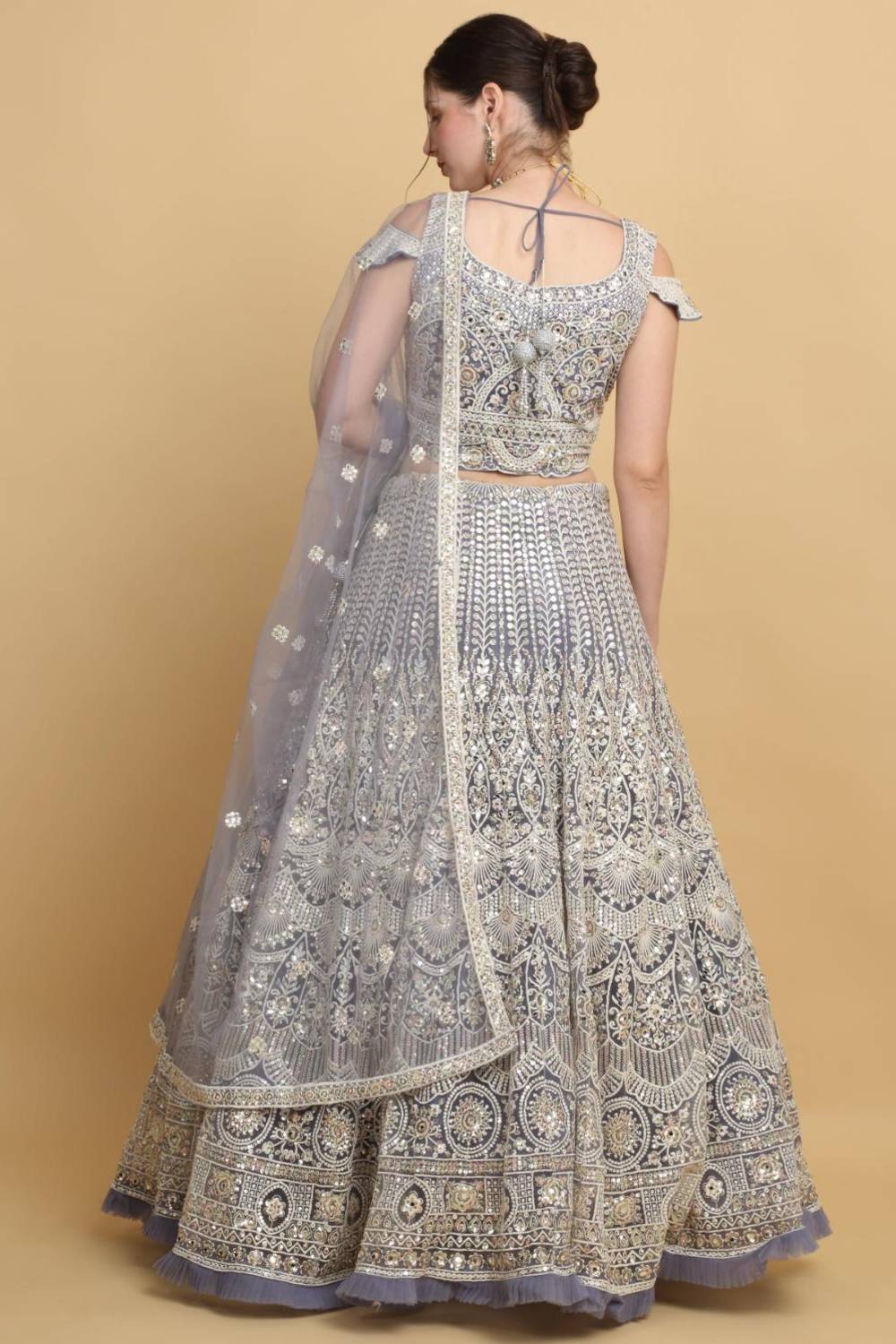 Mayur-upwan Embroidered Floral Bridal Lehenga Set