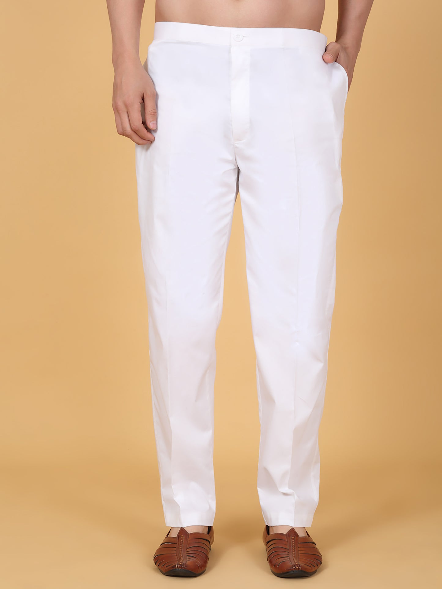 White Cotton Mirror Embroidery Zig Zag Kurta Set