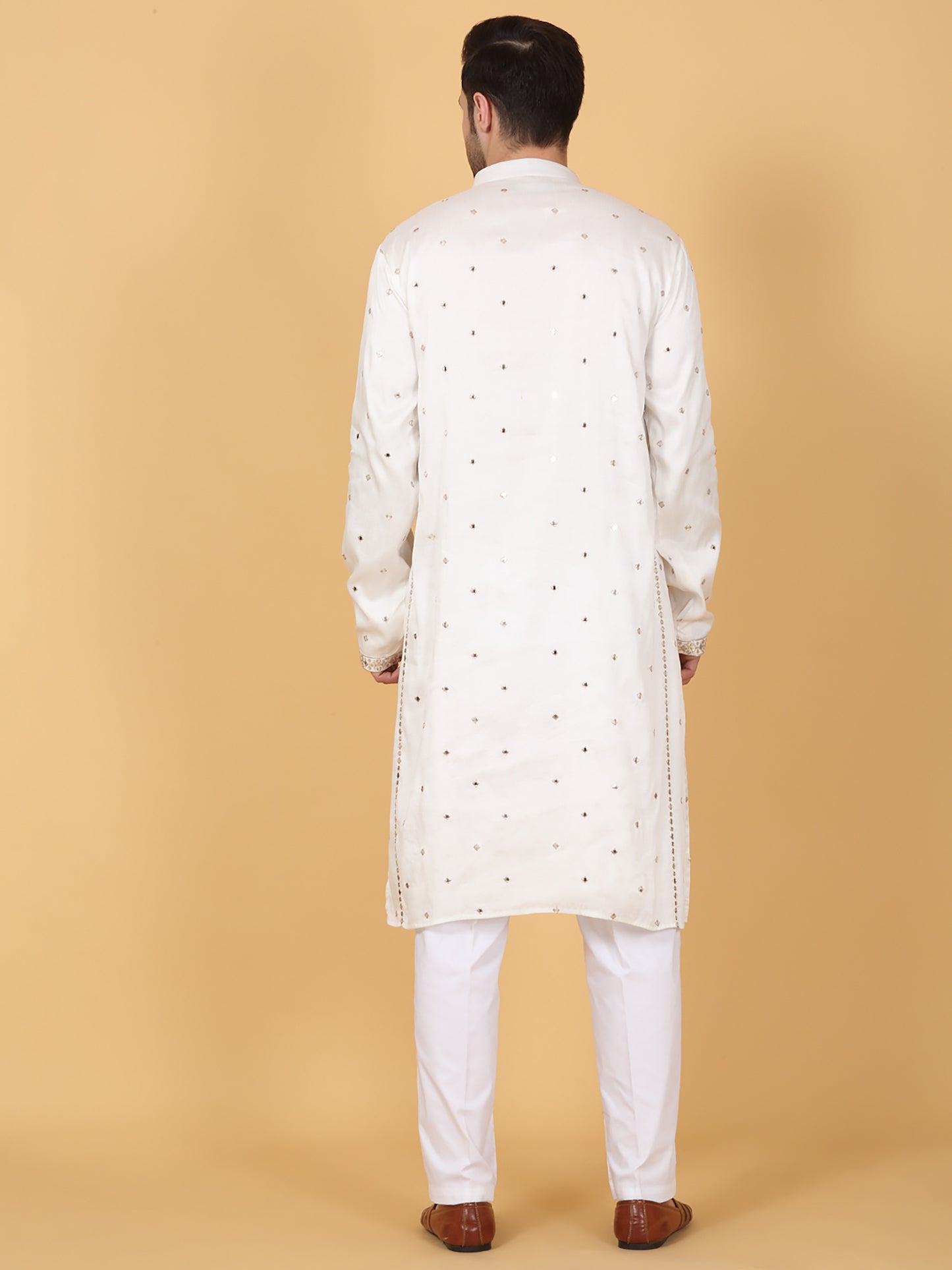 Zari Mirror Embroidered Kurta Set