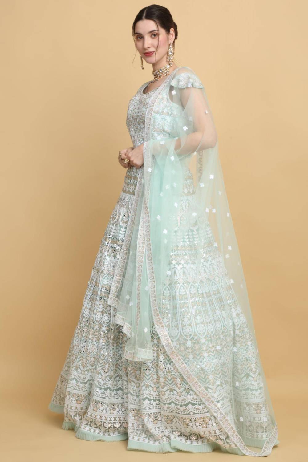 Khushnuma Embroidered Floral Bridal Lehenga Set