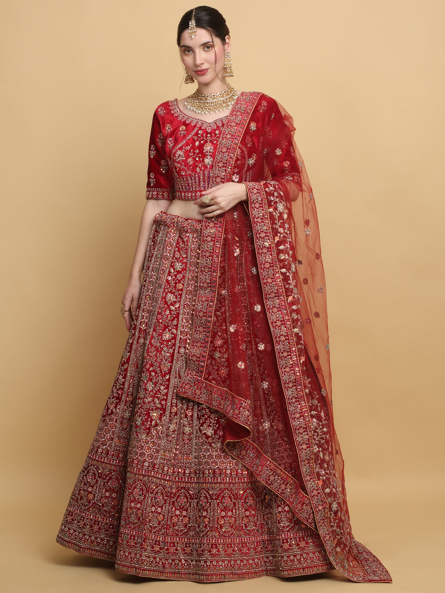 Shaheen Embroidered Bridal Lehenga Set