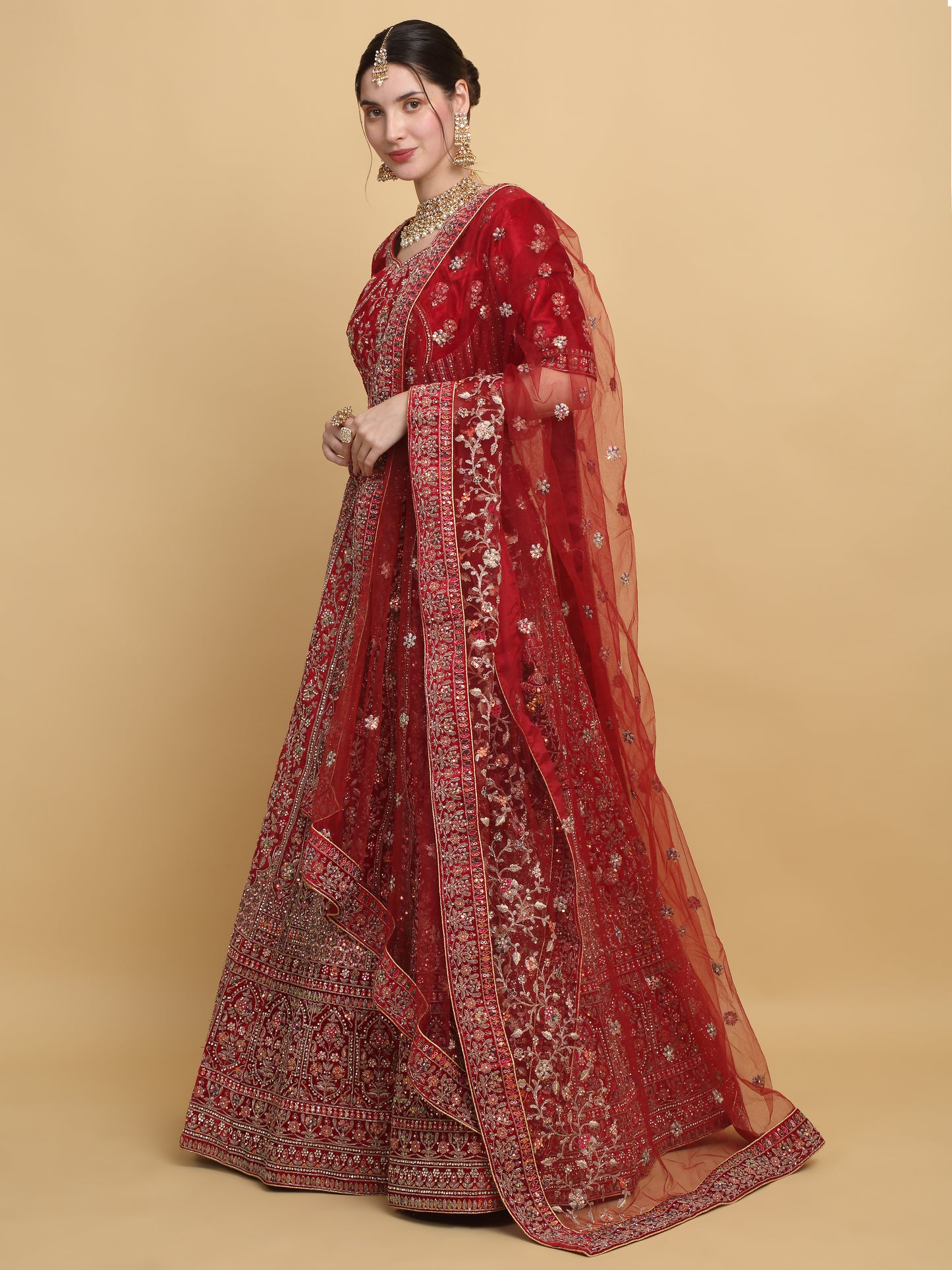Shaheen Embroidered Bridal Lehenga Set