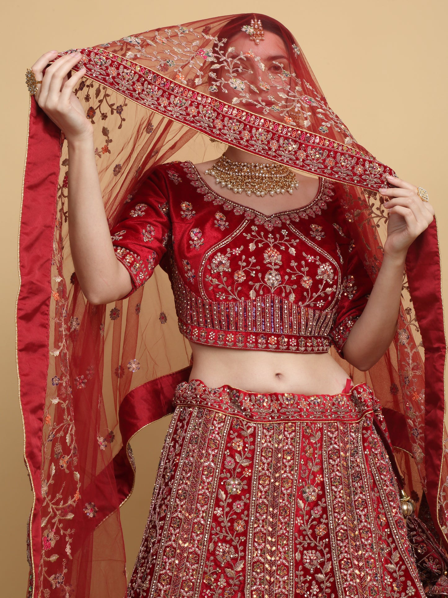 Shaheen Embroidered Bridal Lehenga Set