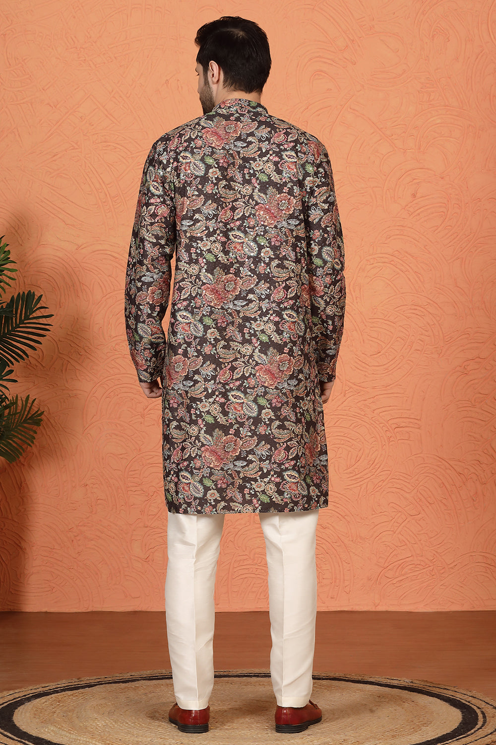Classic   Floral Tapestry Inspired  Kurta with Back Elastic Pants
