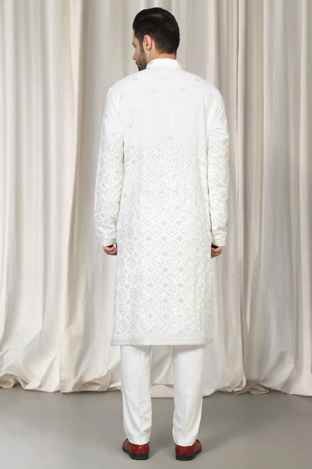 Harsh Mirror  Embroidered Kurta With Back Elastic Pants