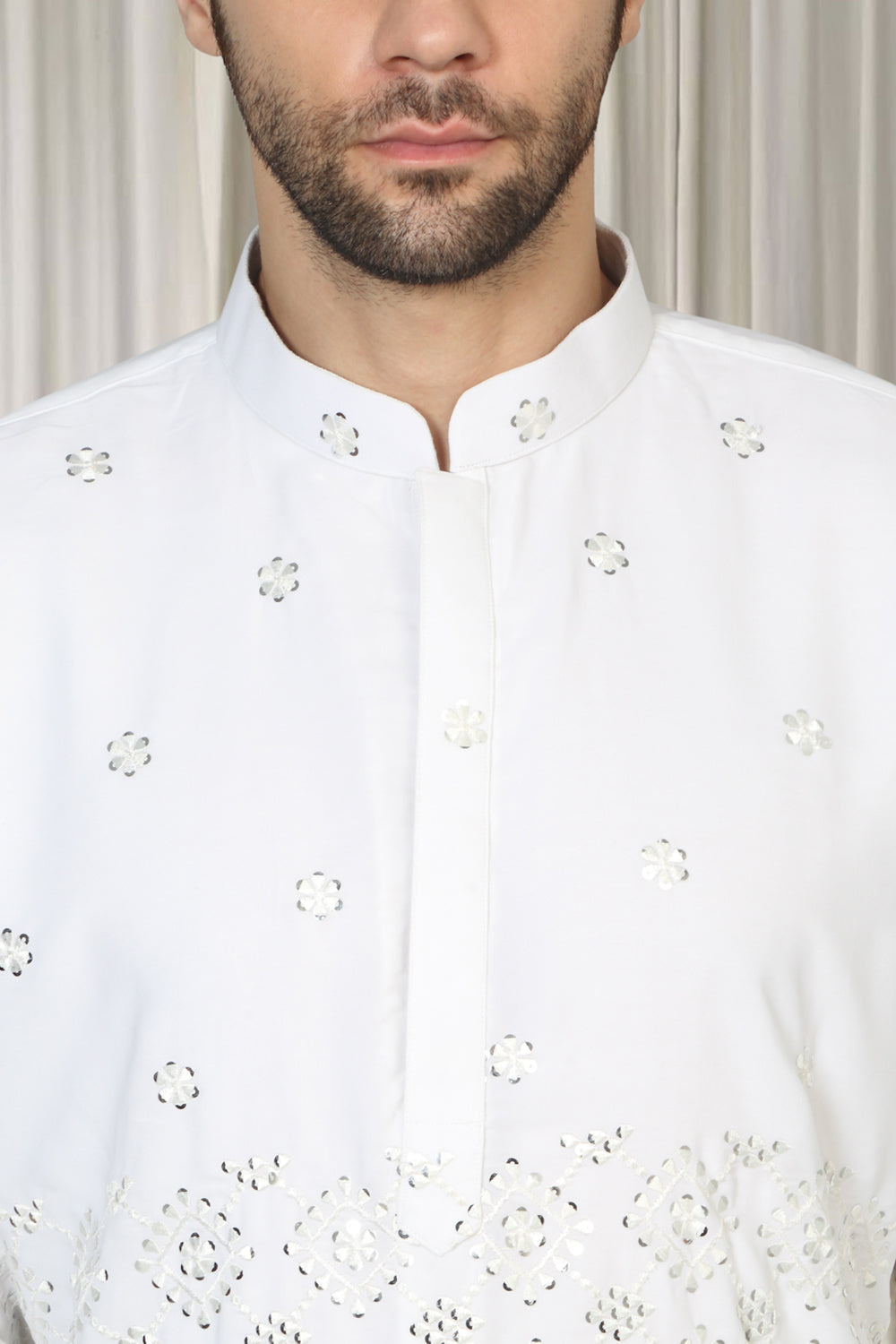 Harsh Mirror  Embroidered Kurta With Back Elastic Pants