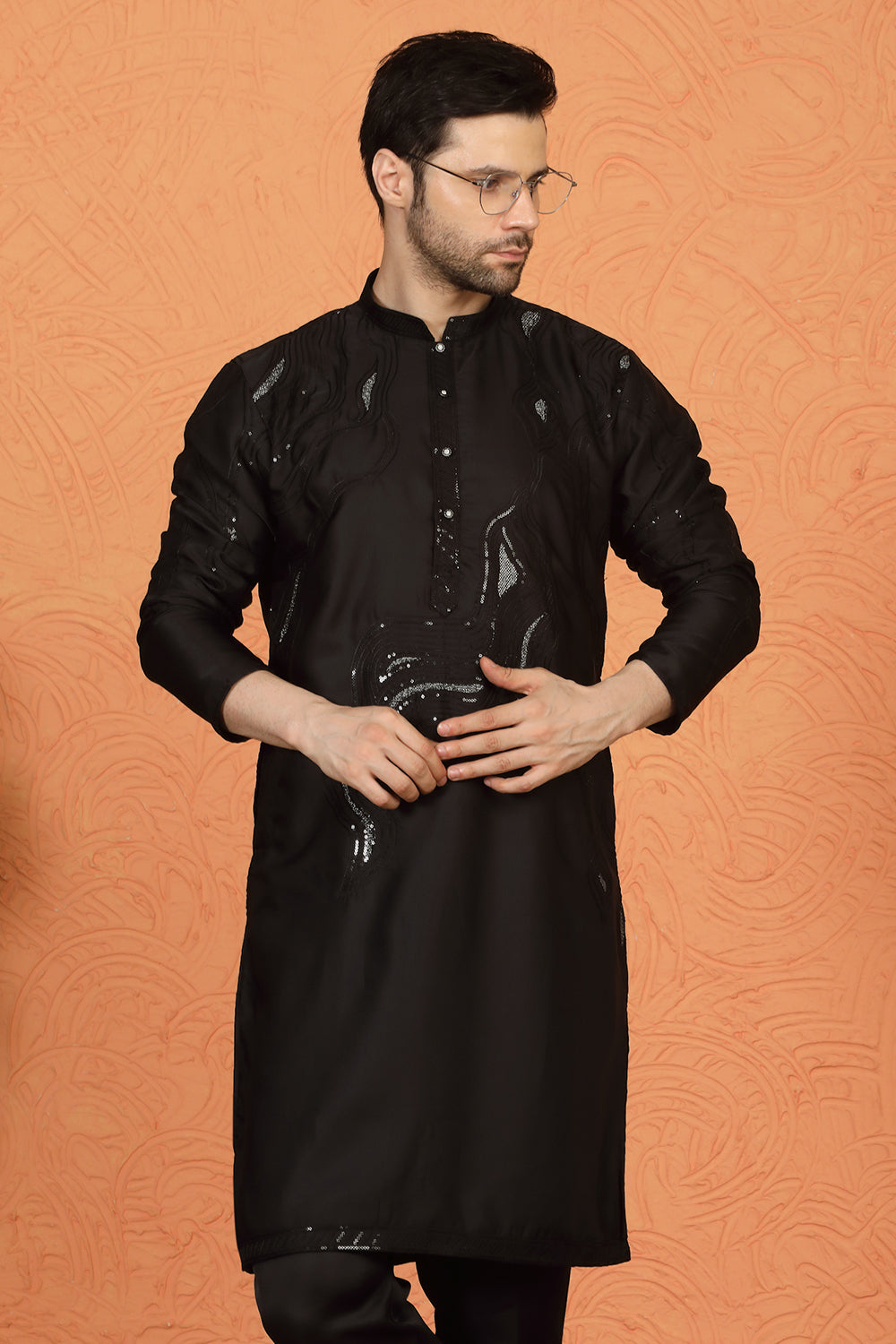 Mehfil-E-Khaas  Embroidered Kurta Set with Back Elastic Pants