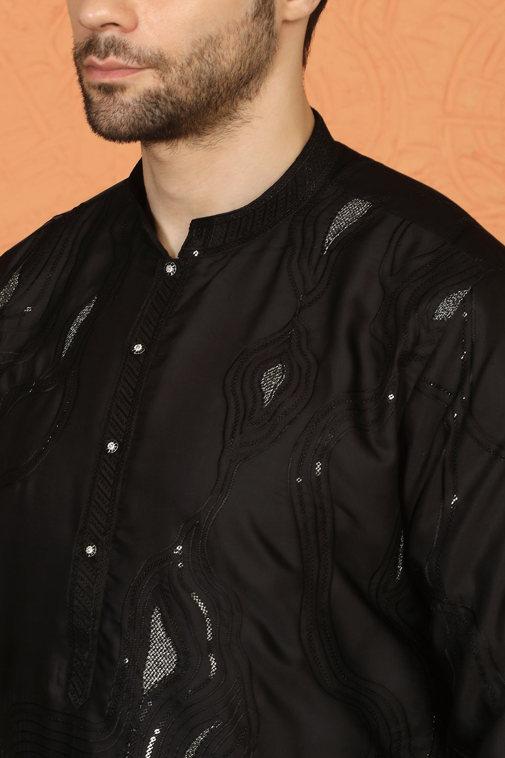 Mehfil-E-Khaas  Embroidered Kurta Set with Back Elastic Pants