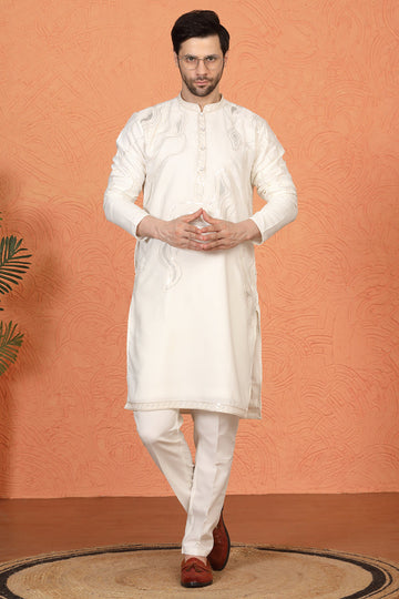 Mehfil-E-Khaas  Embroidered Kurta Set with Back Elastic Pants