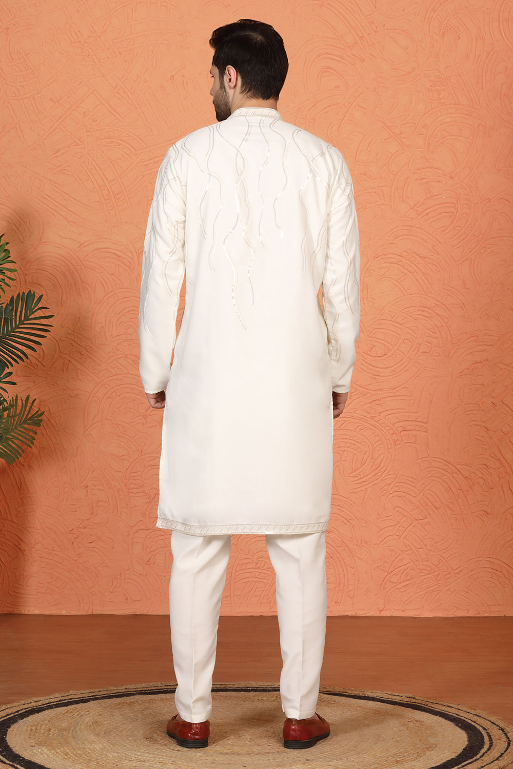 Mehfil-E-Khaas  Embroidered Kurta Set with Back Elastic Pants