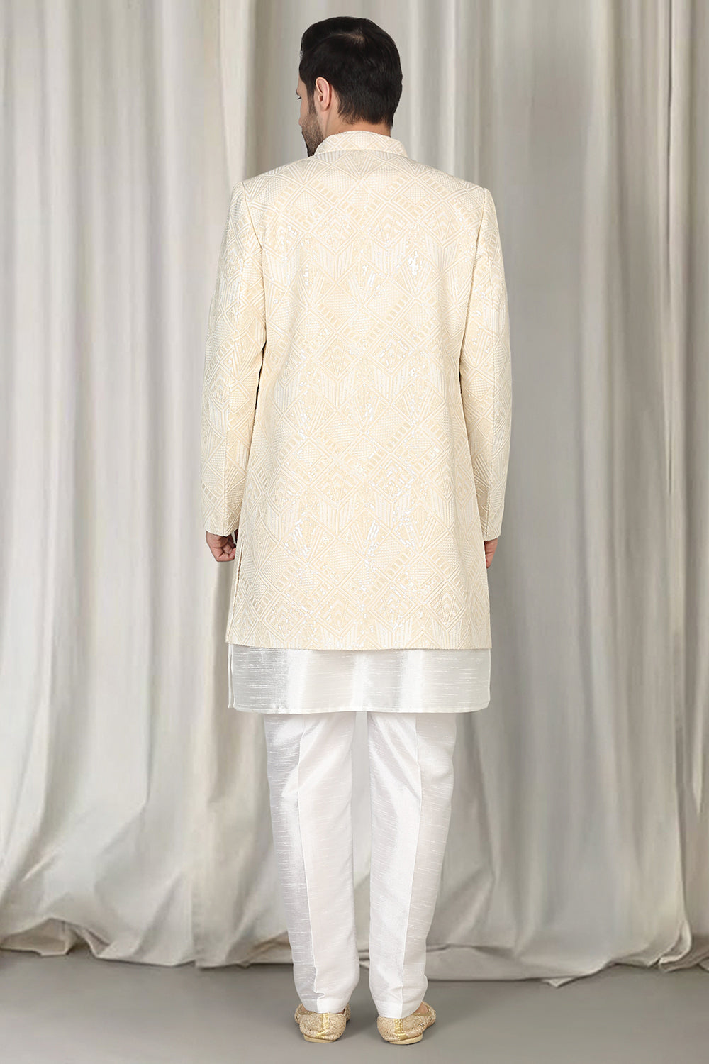 Pavitra Embroidered Long Open Jacket With Kurta And  Pants