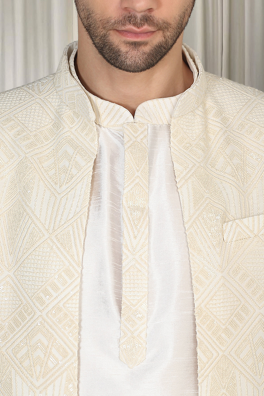 Pavitra Embroidered Long Open Jacket With Kurta And  Pants